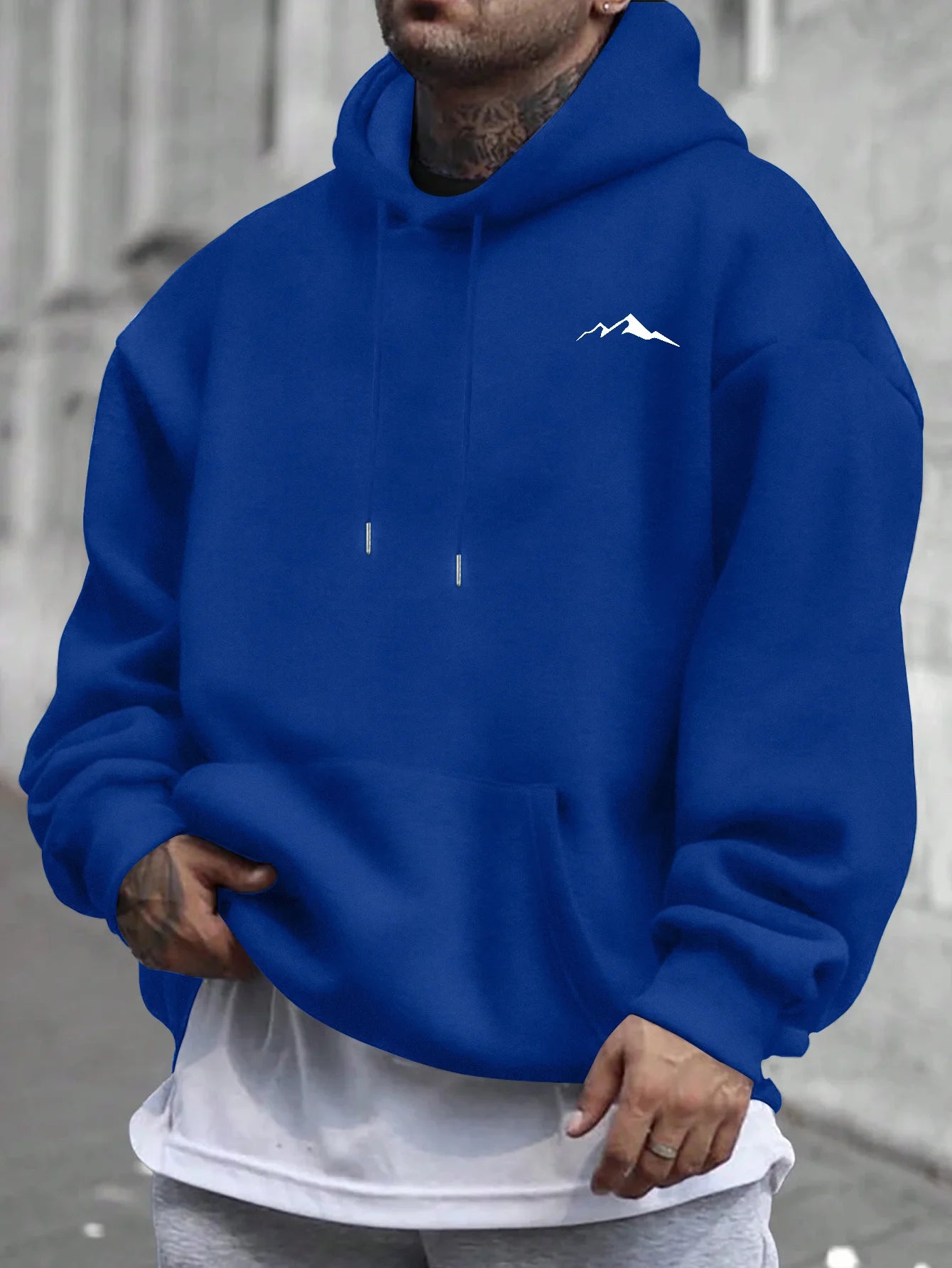 Men’s Printed Hoodie – Loose Hip Hop Street Style Sweatshirt