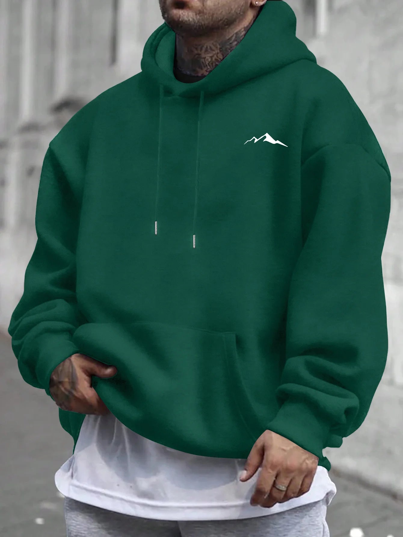 Men’s Printed Hoodie – Loose Hip Hop Street Style Sweatshirt