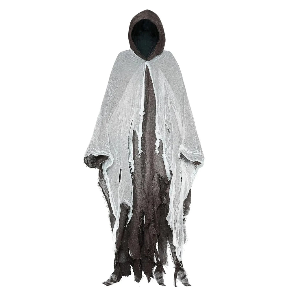 Women’s Witch & Vampire Halloween Costume – Hooded Cloak with Horror Props