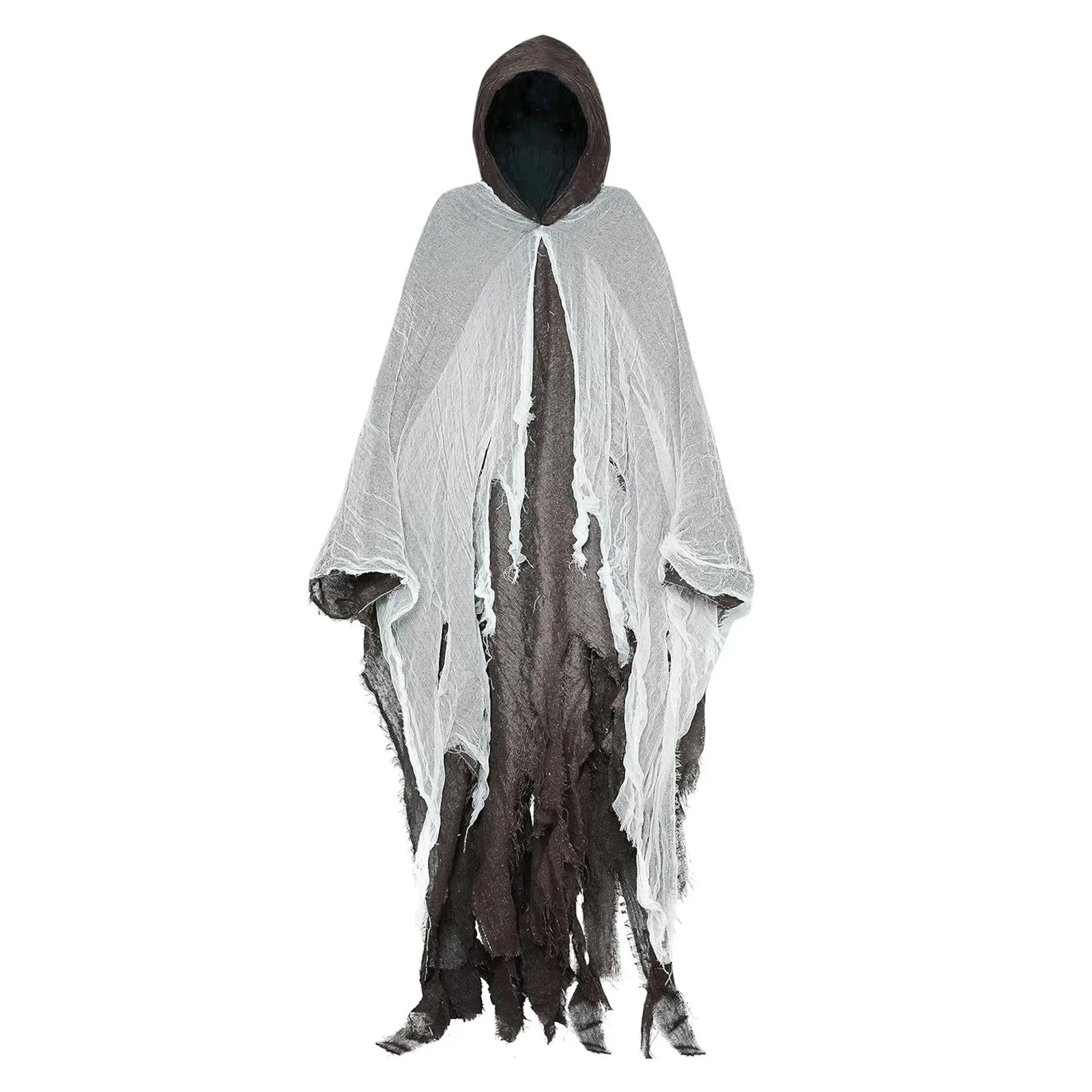 Women’s Witch & Vampire Halloween Costume – Hooded Cloak with Horror Props
