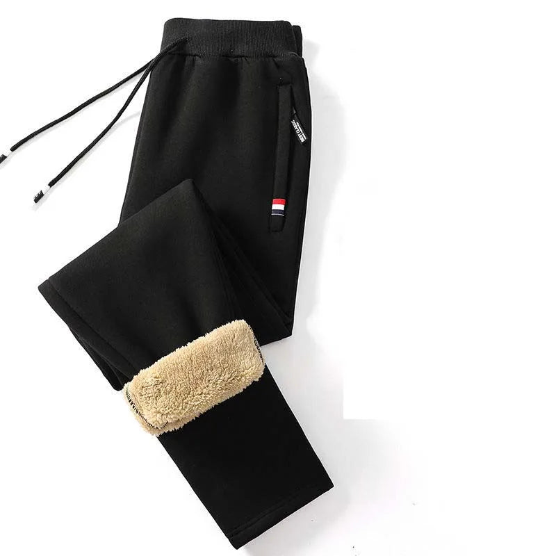 Men’s Warm Fleece Joggers | Winter Lambswool Sweatpants Casual Fit