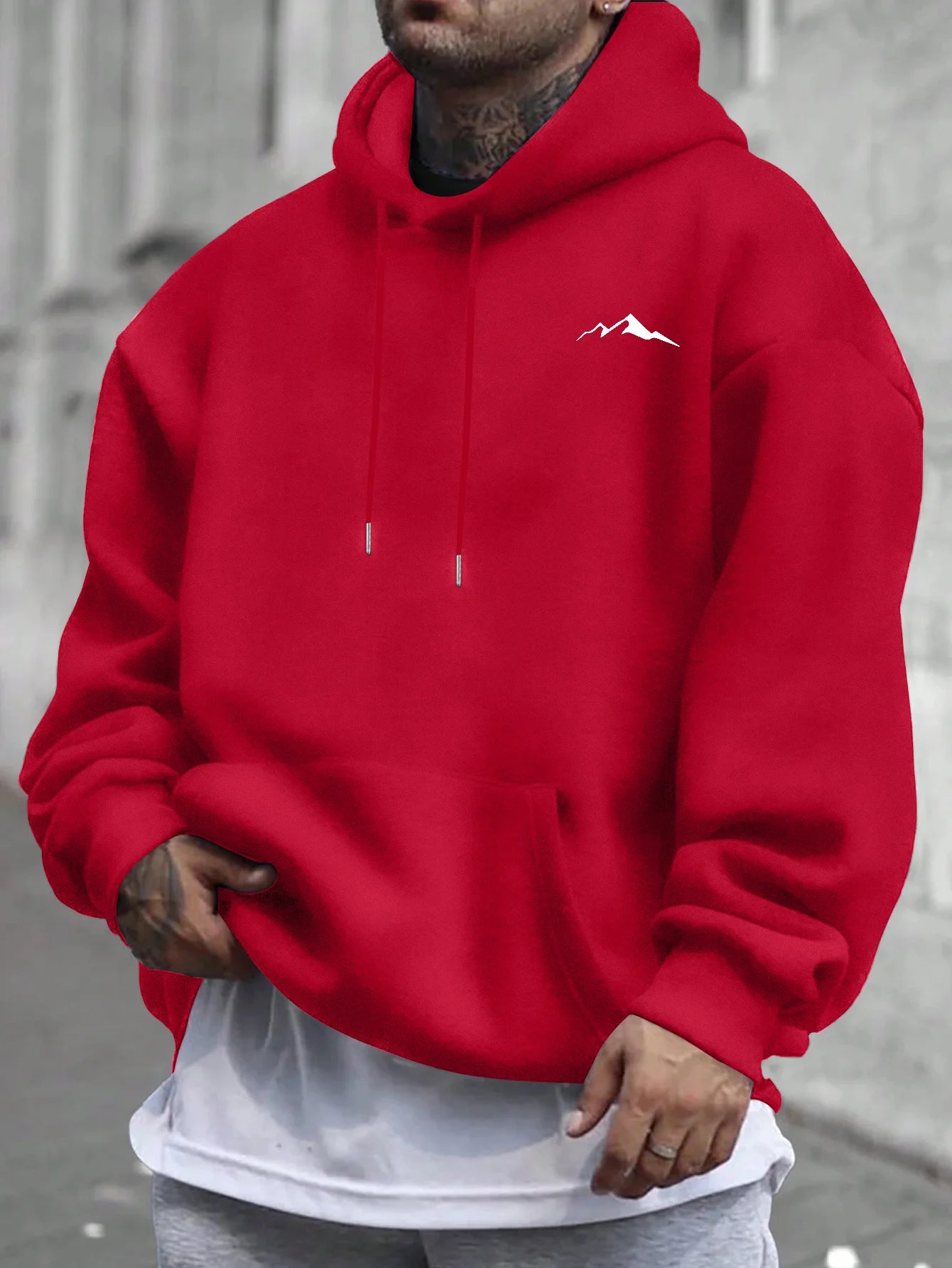 Men’s Printed Hoodie – Loose Hip Hop Street Style Sweatshirt