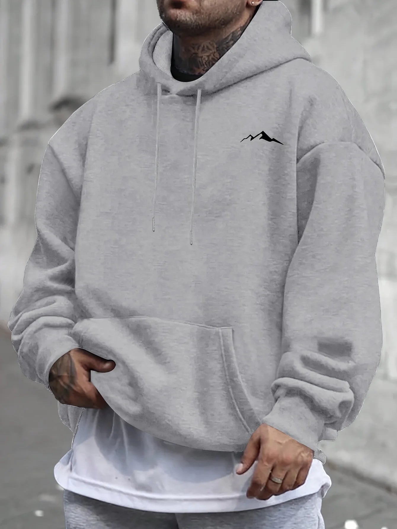 Men’s Printed Hoodie – Loose Hip Hop Street Style Sweatshirt