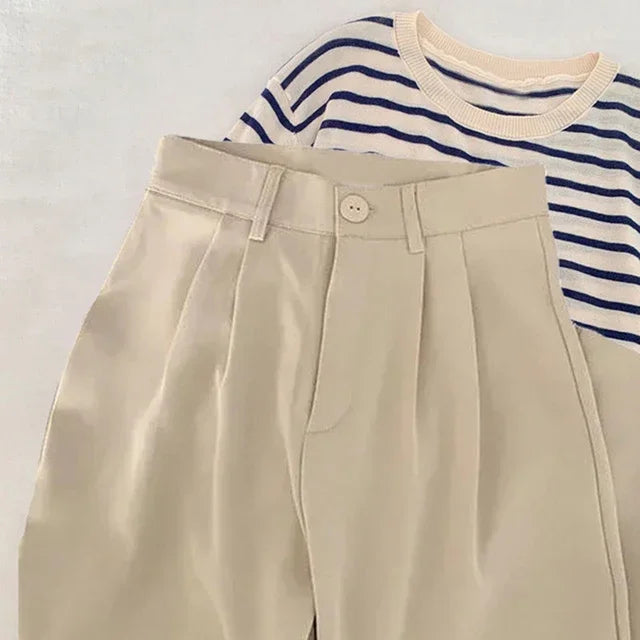 High Waist Straight Office Pants – Korean Style Women’s Fall Trousers