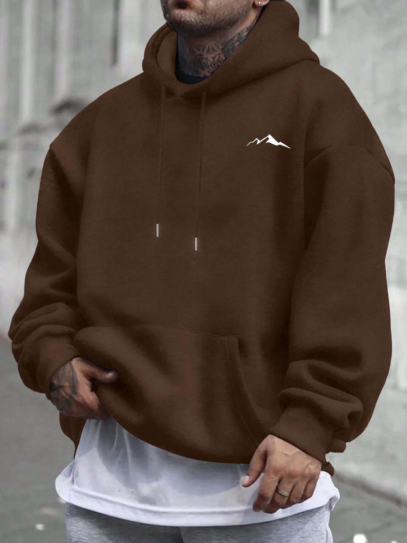 Men’s Printed Hoodie – Loose Hip Hop Street Style Sweatshirt