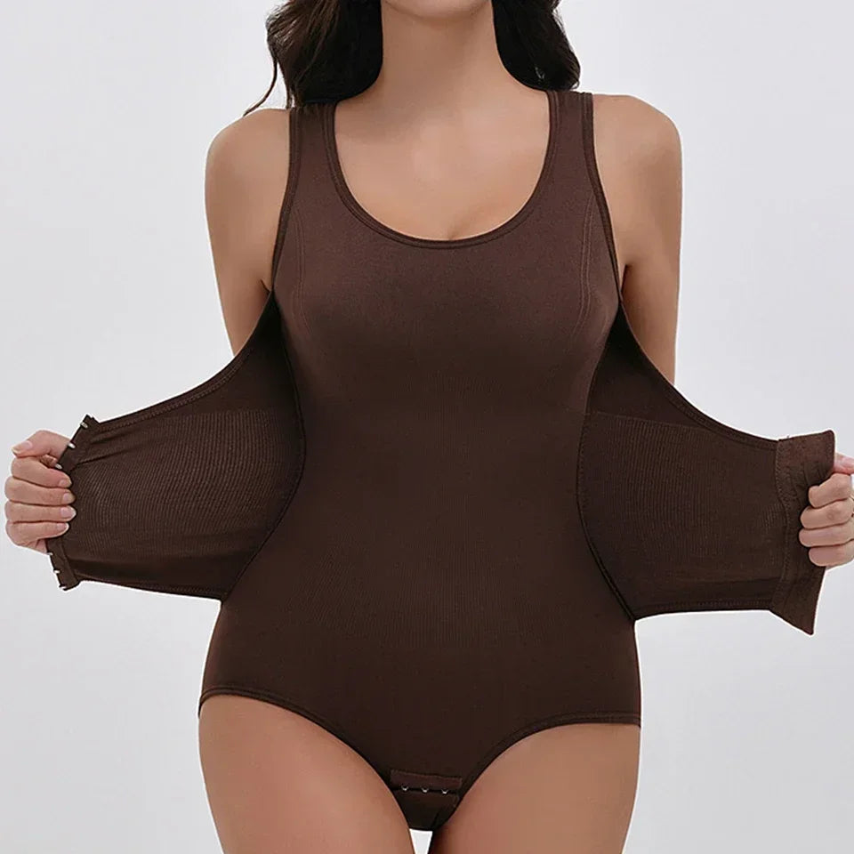 Women’s Bodysuit Shapewear – Zipper & Belt, Tummy Control Body Shaper