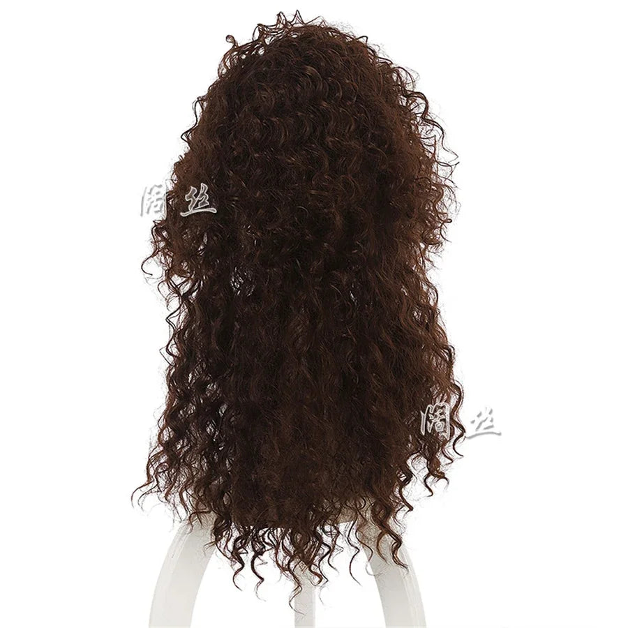 Bellatrix Lestrange Cosplay Wig – Long Brown Mixed Wavy Heat Resistant Wig with Cap