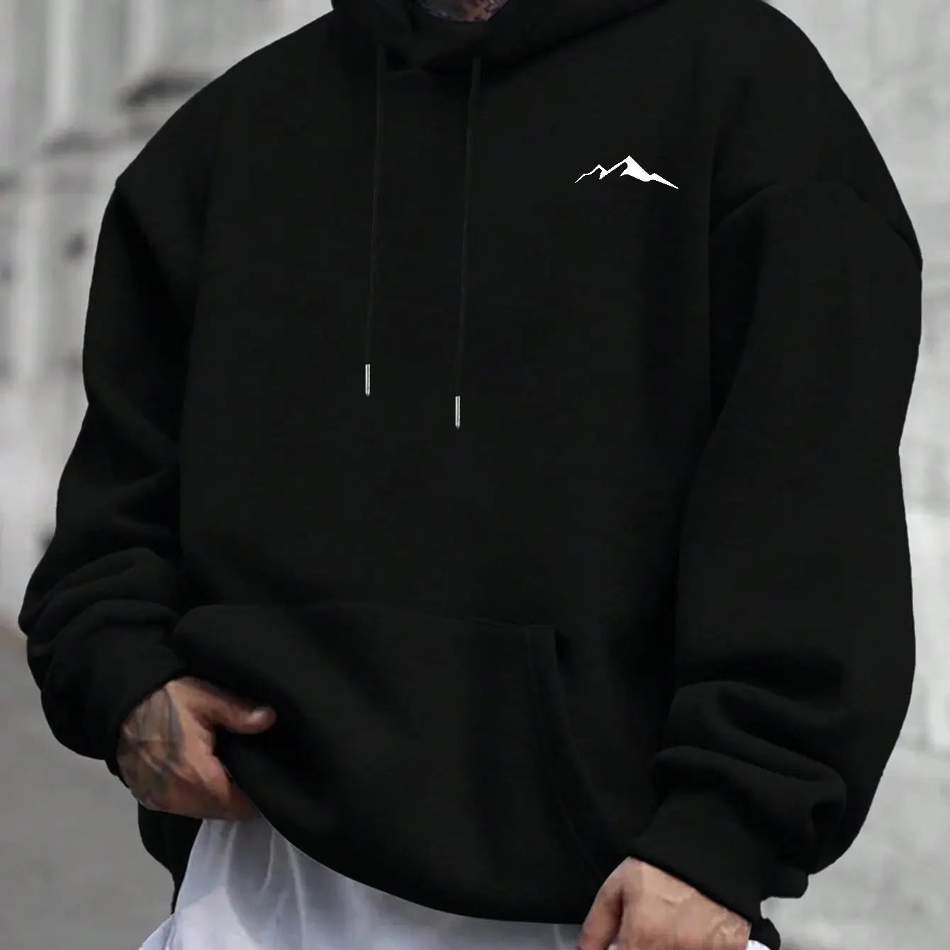 Men’s Printed Hoodie – Loose Hip Hop Street Style Sweatshirt