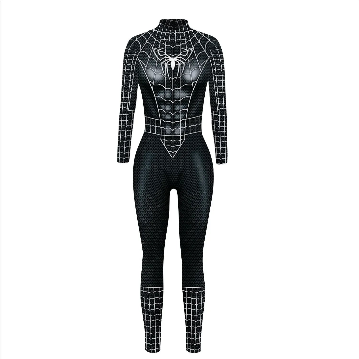 Women’s Superhero Bodysuit Cosplay – Spider-Man & Iron Man Digital Print Jumpsuit
