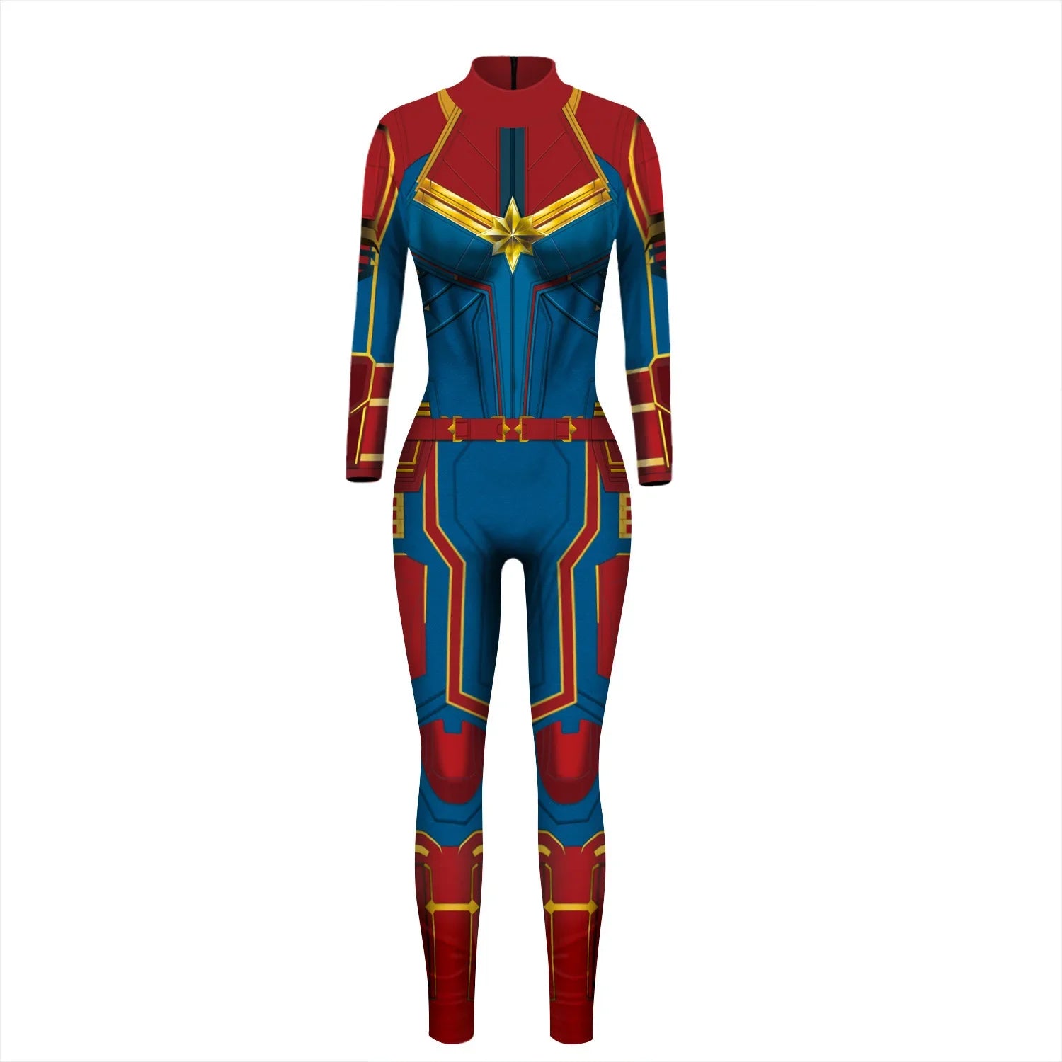 Women’s Superhero Bodysuit Cosplay – Spider-Man & Iron Man Digital Print Jumpsuit