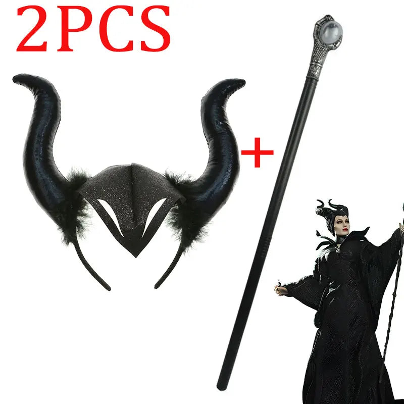 Maleficent Horn Headband – Evil Queen Costume Accessory for Kids & Halloween Cosplay
