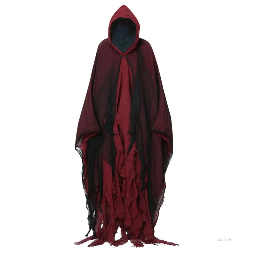 Women’s Witch & Vampire Halloween Costume – Hooded Cloak with Horror Props