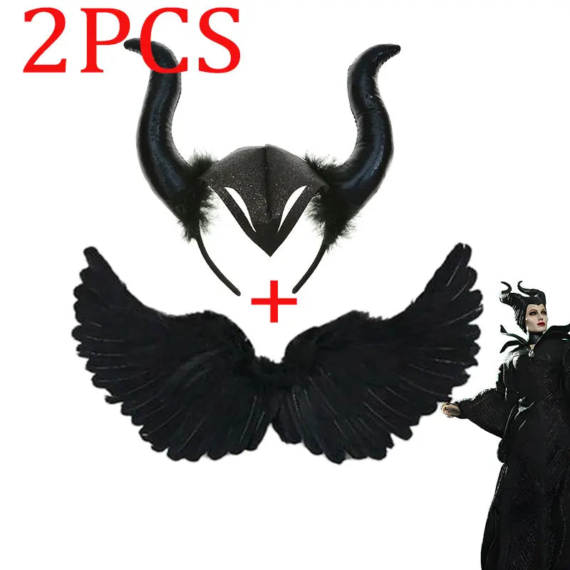 Maleficent Horn Headband – Evil Queen Costume Accessory for Kids & Halloween Cosplay