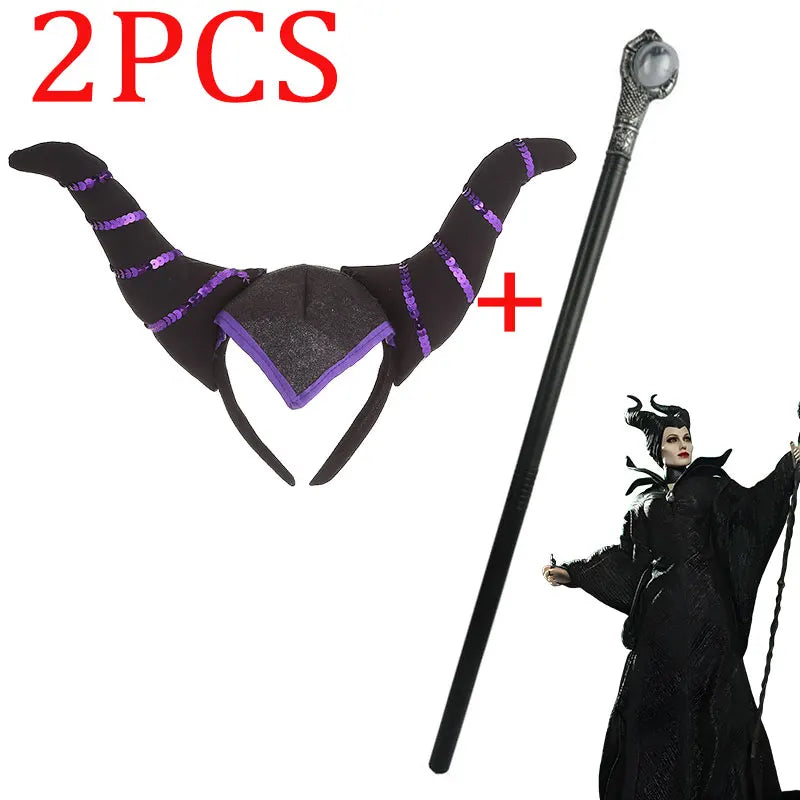 Maleficent Horn Headband – Evil Queen Costume Accessory for Kids & Halloween Cosplay