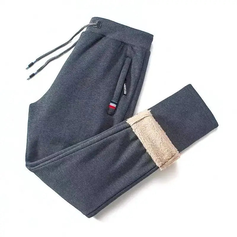 Men’s Warm Fleece Joggers | Winter Lambswool Sweatpants Casual Fit