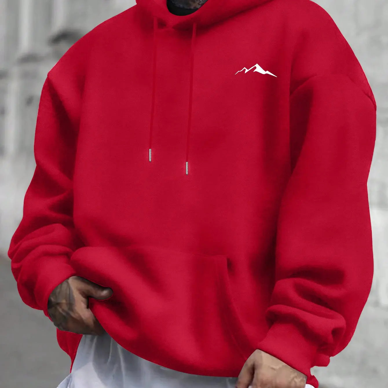 Men’s Printed Hoodie – Loose Hip Hop Street Style Sweatshirt